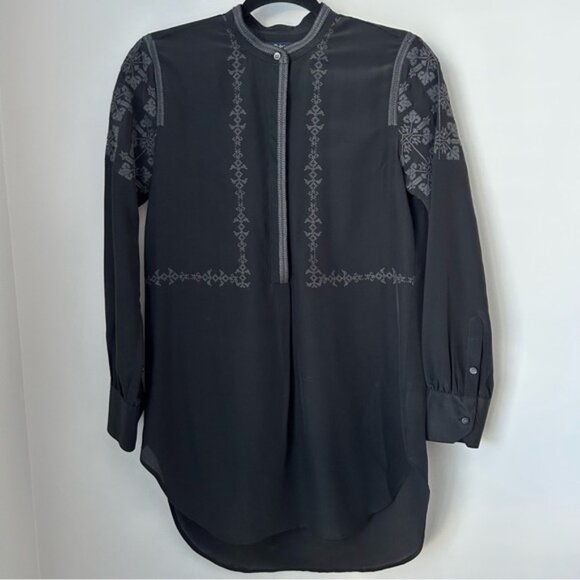 Madewell Silk Ballad Tunic Shirt Top - Picture 2 of 7